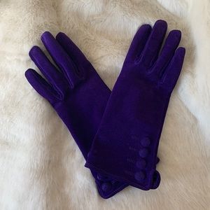 H&M Purple Suede Leather Gloves